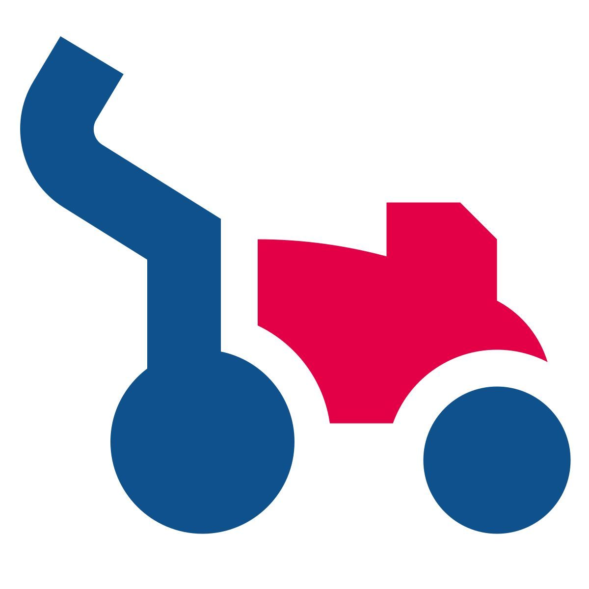 stencil style lawn mower icon