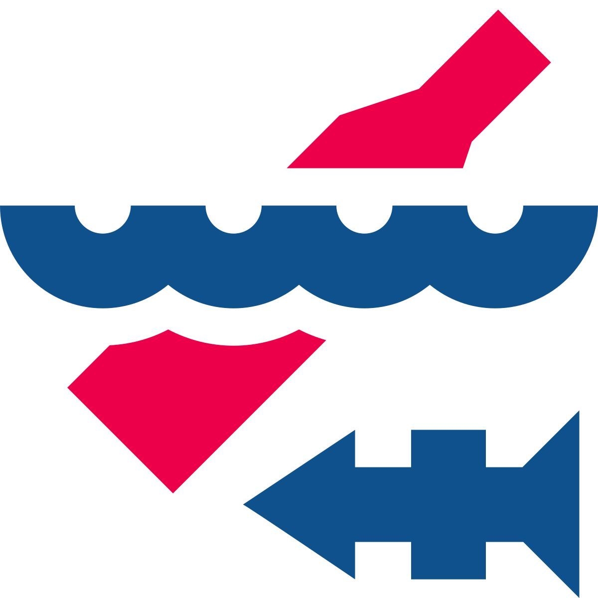 stencil style 海洋污染 icon