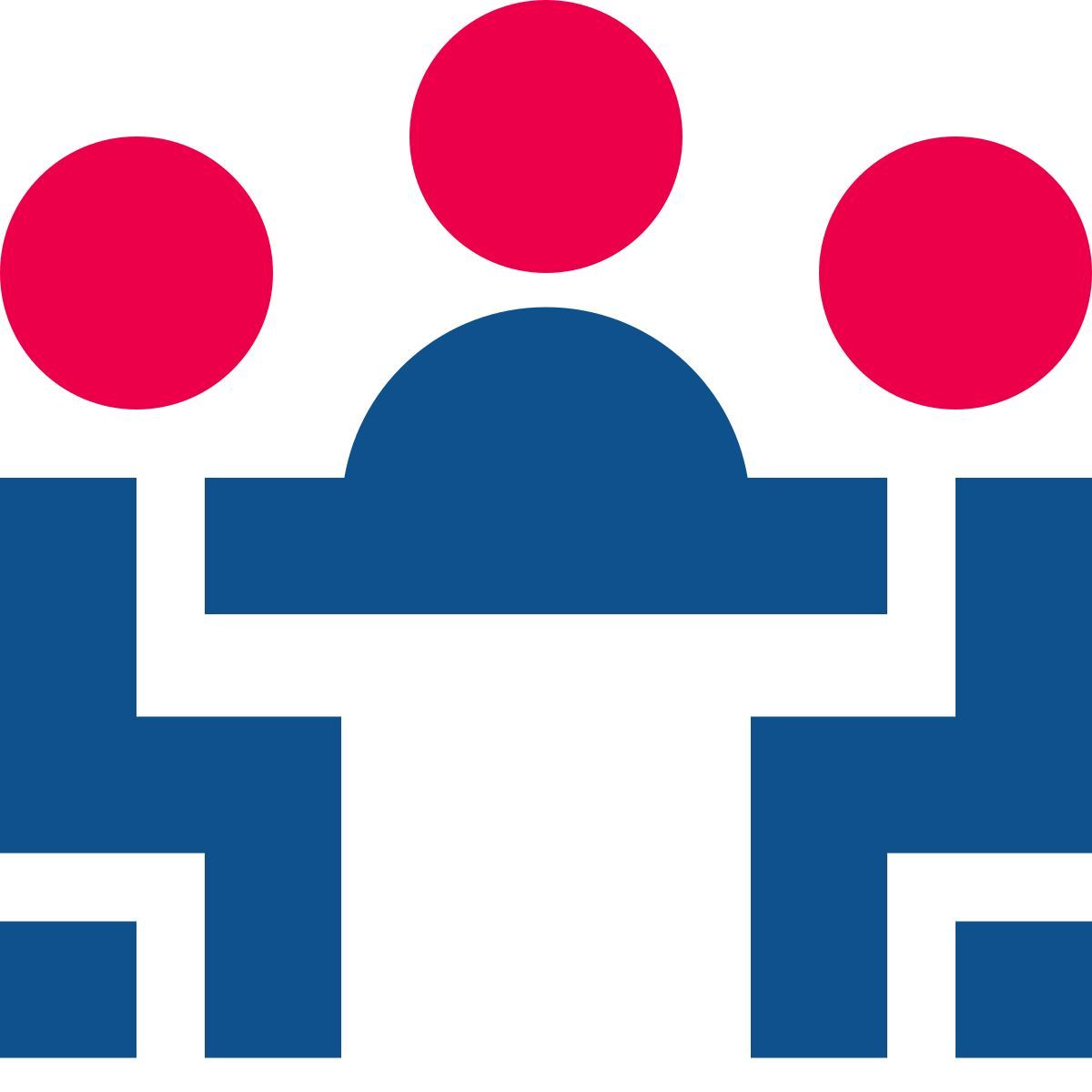 stencil style meeting room icon