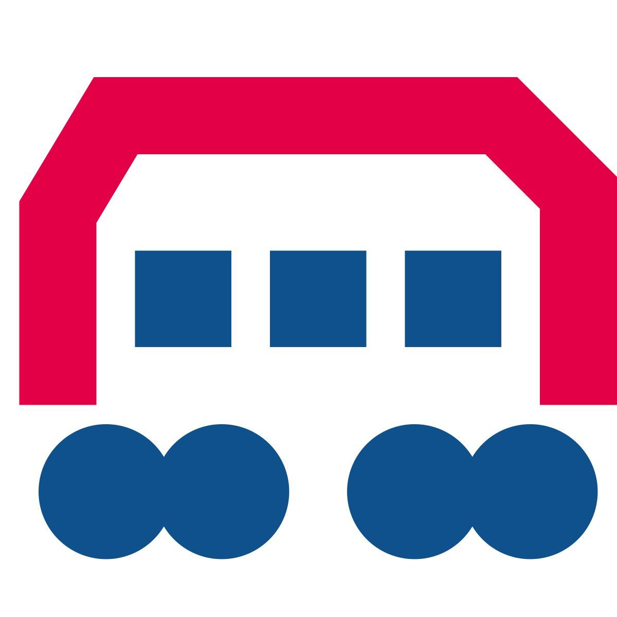 stencil style vagón de ferrocarril icon