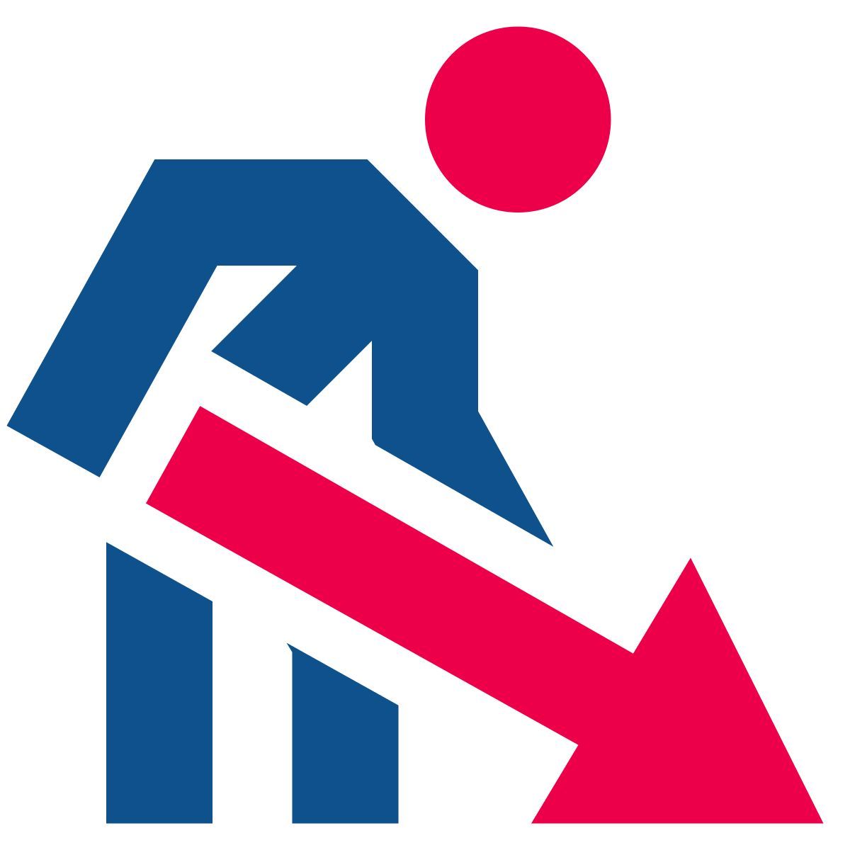 stencil style 도로 노동자 icon