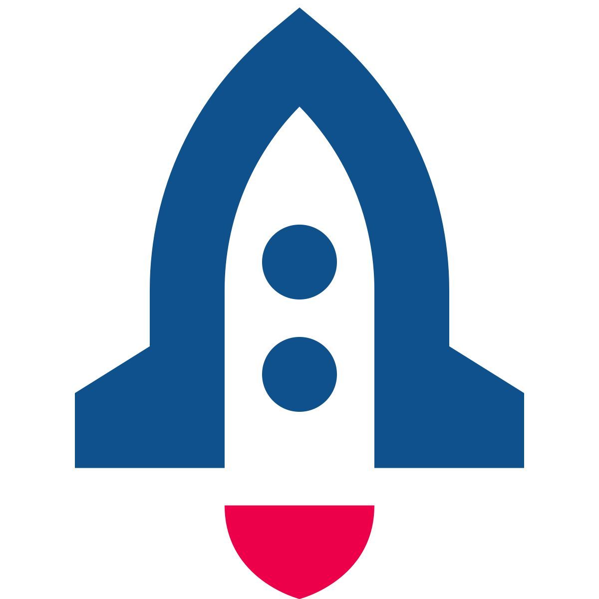 stencil style fusée icon