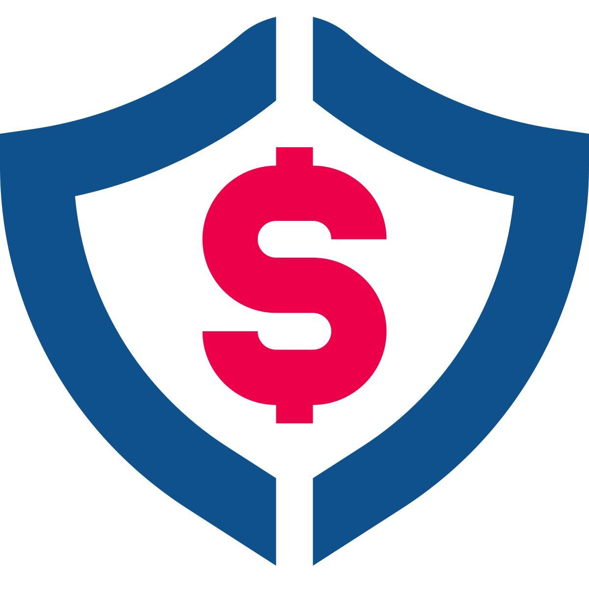 stencil style shield with a dollar sign icon