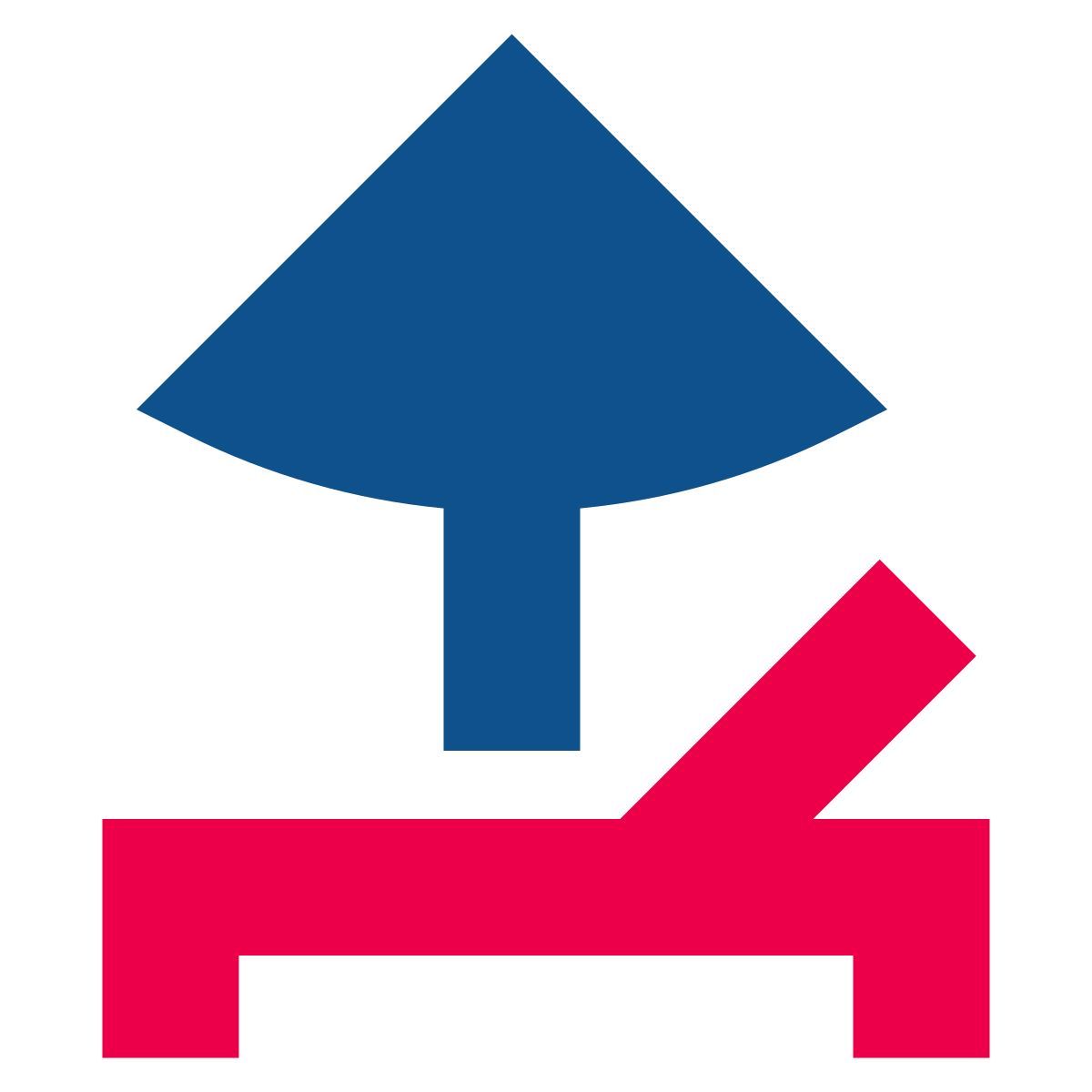 stencil style lettino icon