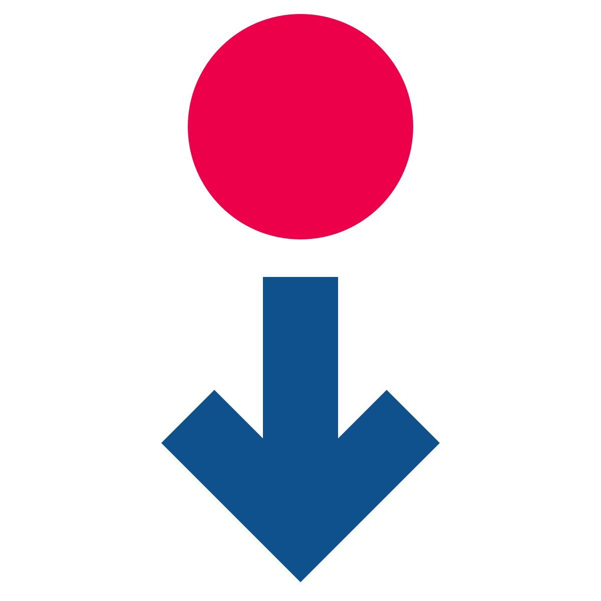 stencil style nach unten wischen icon