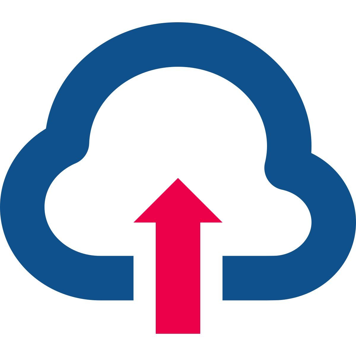 stencil style upload to cloud icon