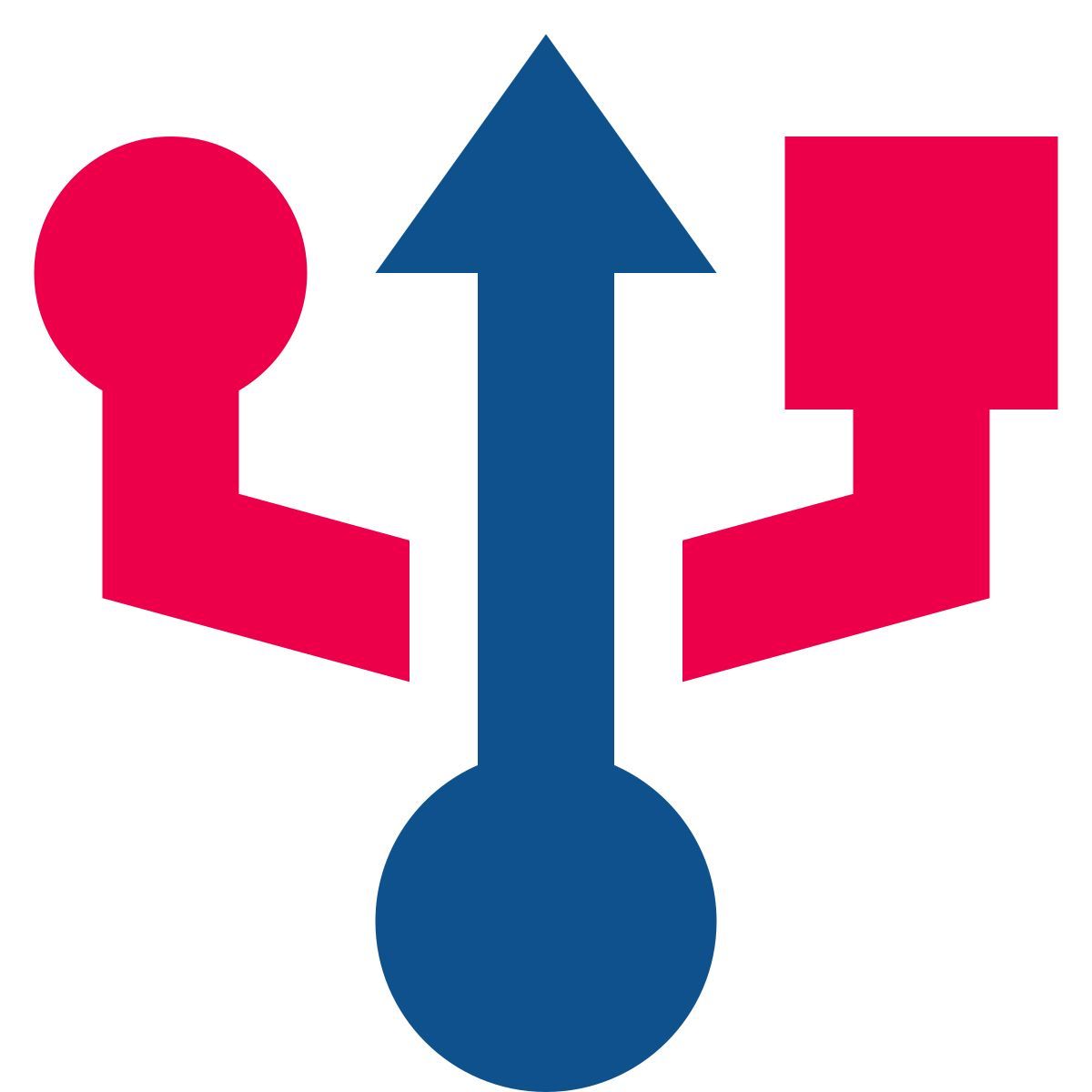 stencil style usb connector icon