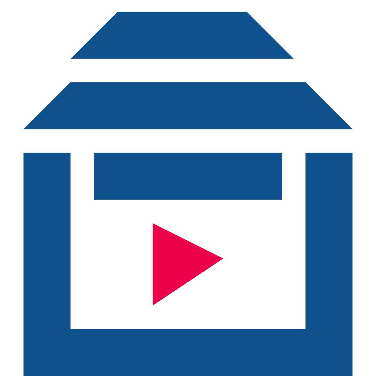 stencil style liste de lecture vidéo icon