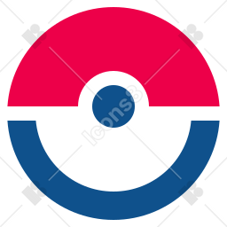 Pokeball Cute Color icon in PNG, SVG