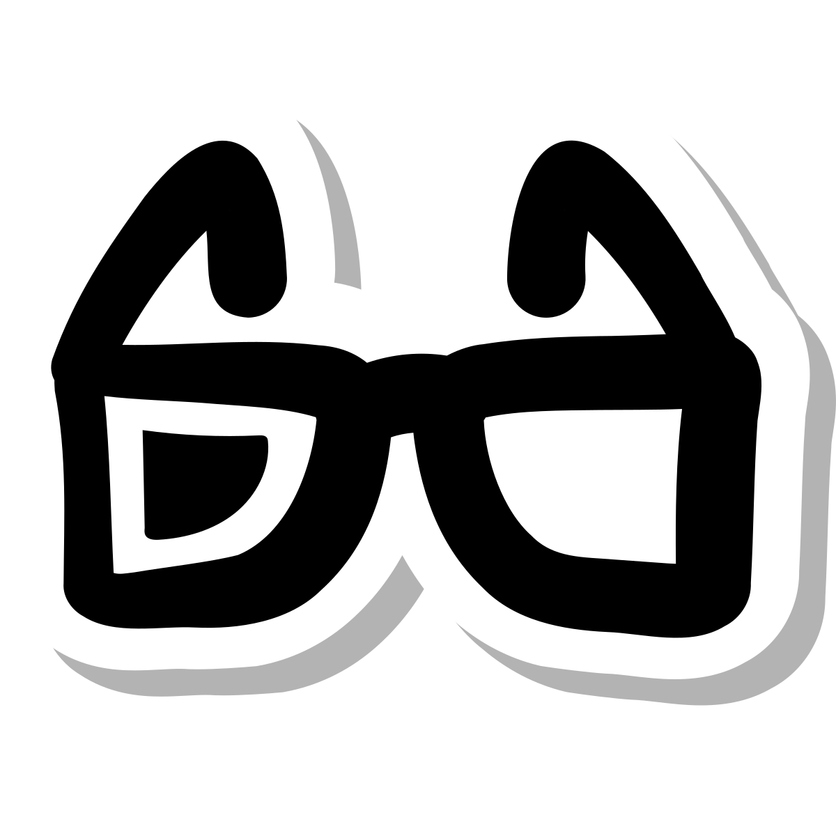 stickers duotone style 3d glasses icon