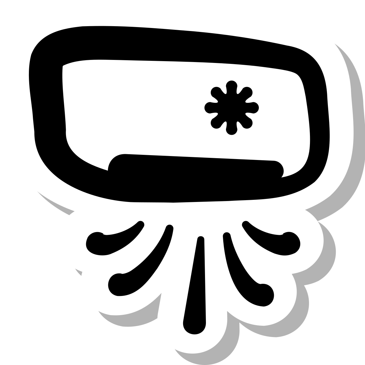 stickers duotone style air conditioner icon