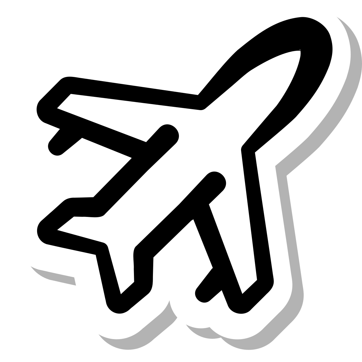 stickers duotone style airport icon