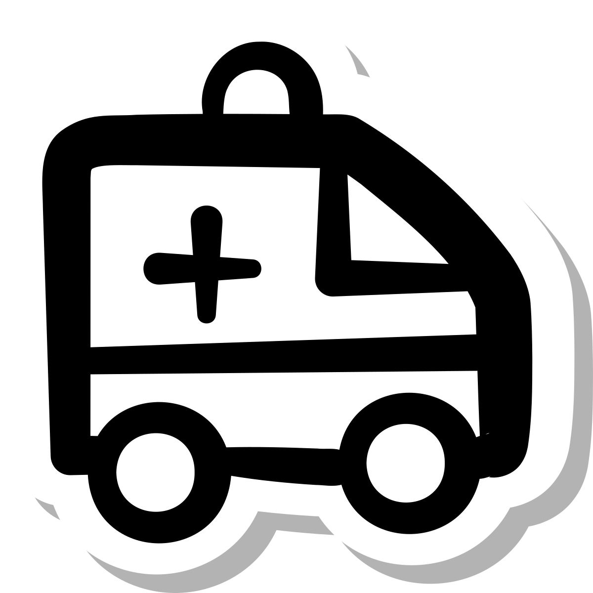 stickers duotone style ambulance icon