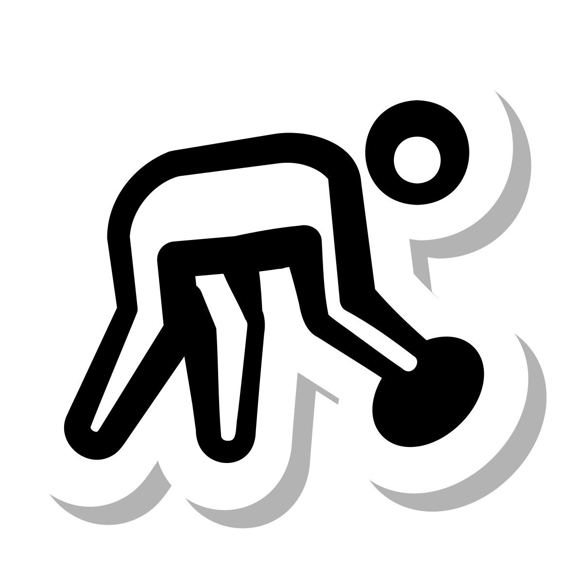 stickers duotone style american football player icon