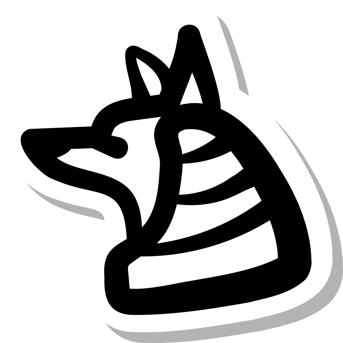 stickers duotone style anubis icon