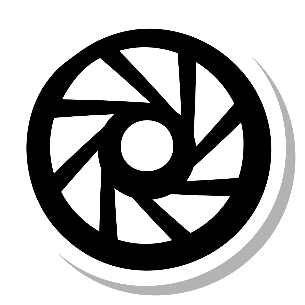 stickers duotone style aperture icon