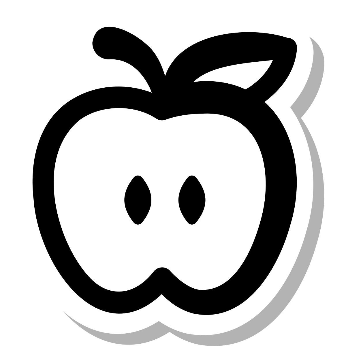 stickers duotone style apple icon