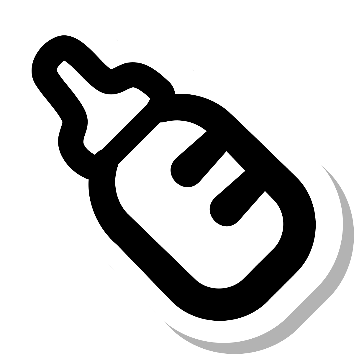 stickers duotone style baby bottle icon