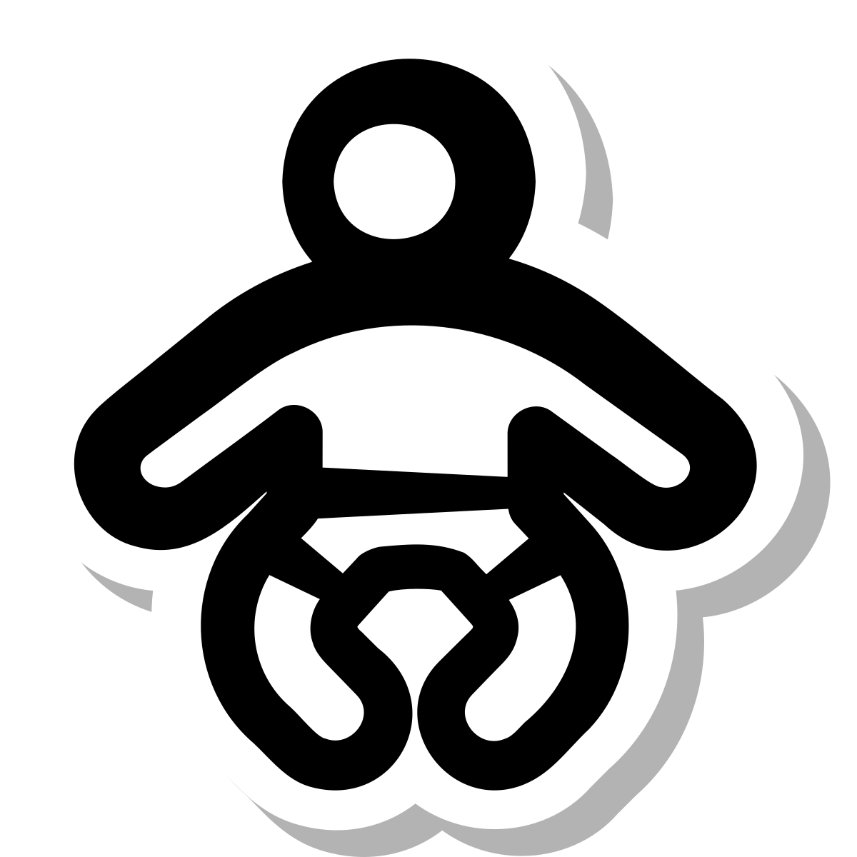 stickers duotone style baby icon