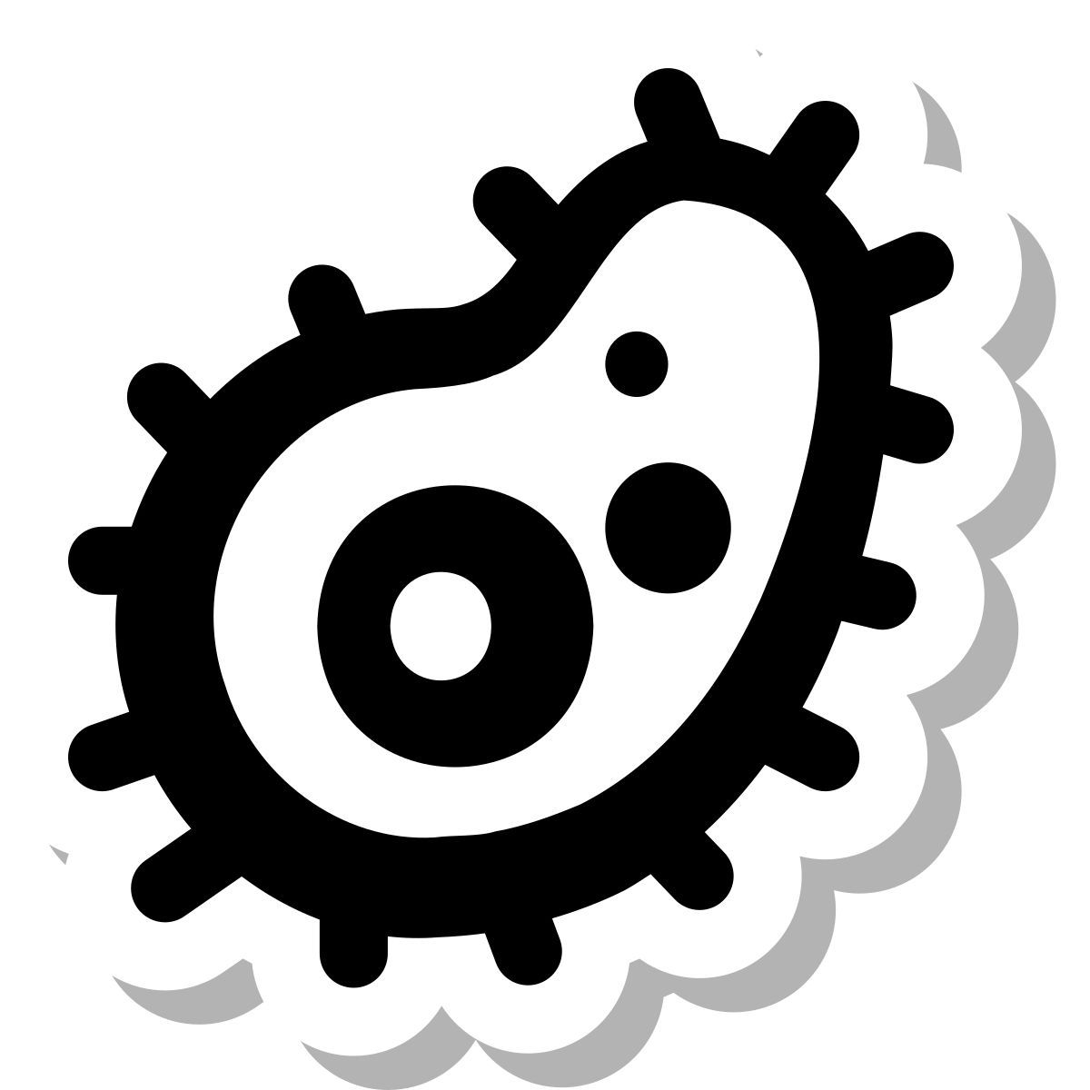 stickers duotone style 菌 icon