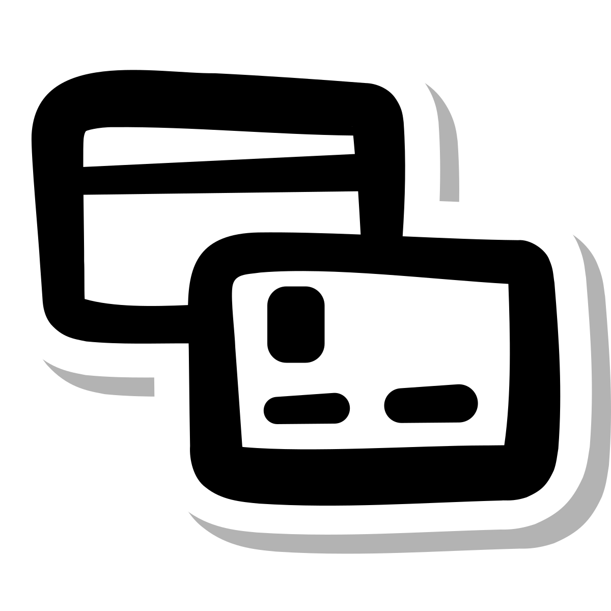 stickers duotone style bank cards icon