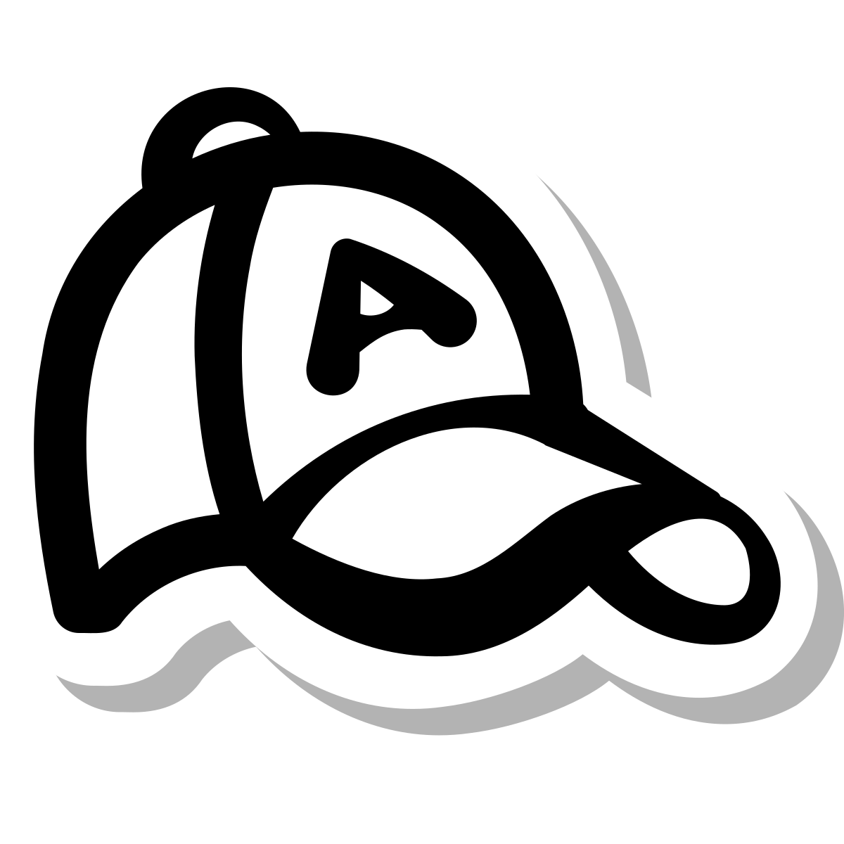 stickers duotone style baseball cap icon