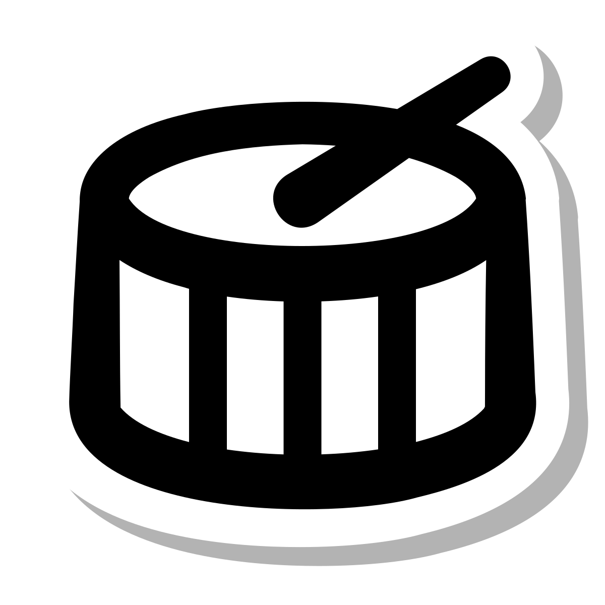 stickers duotone style bass drum icon