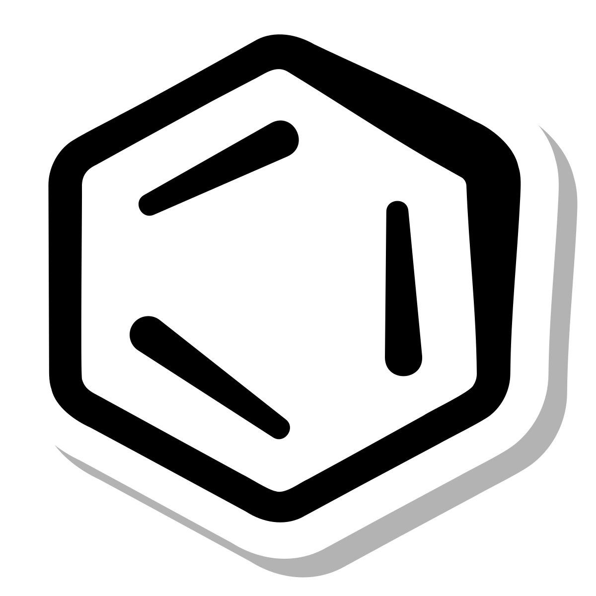 stickers duotone style benzene ring icon