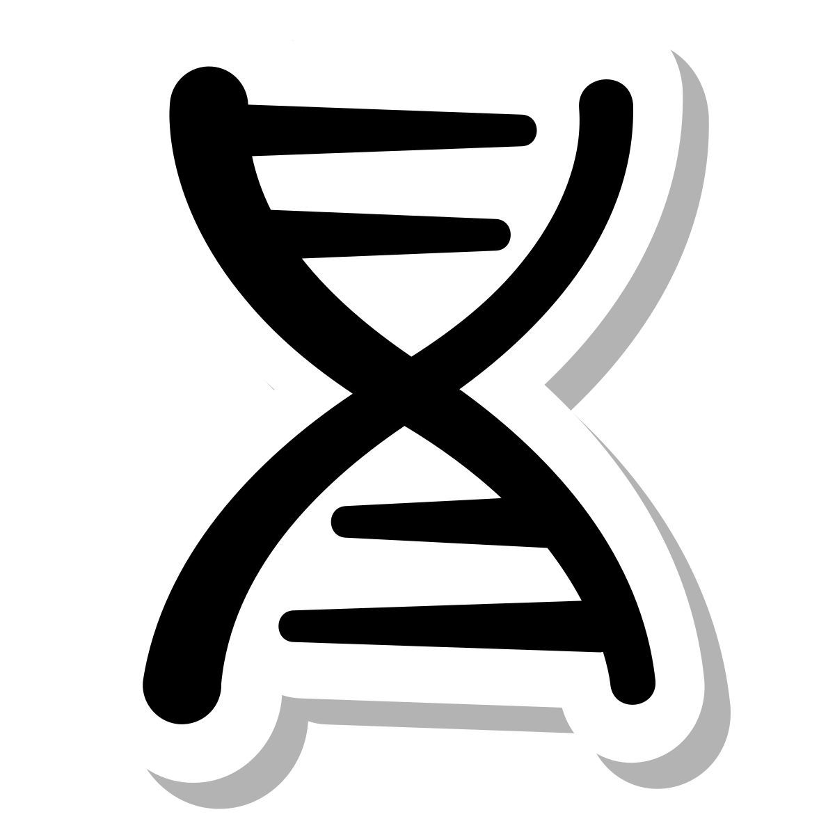 stickers duotone style chromosom icon