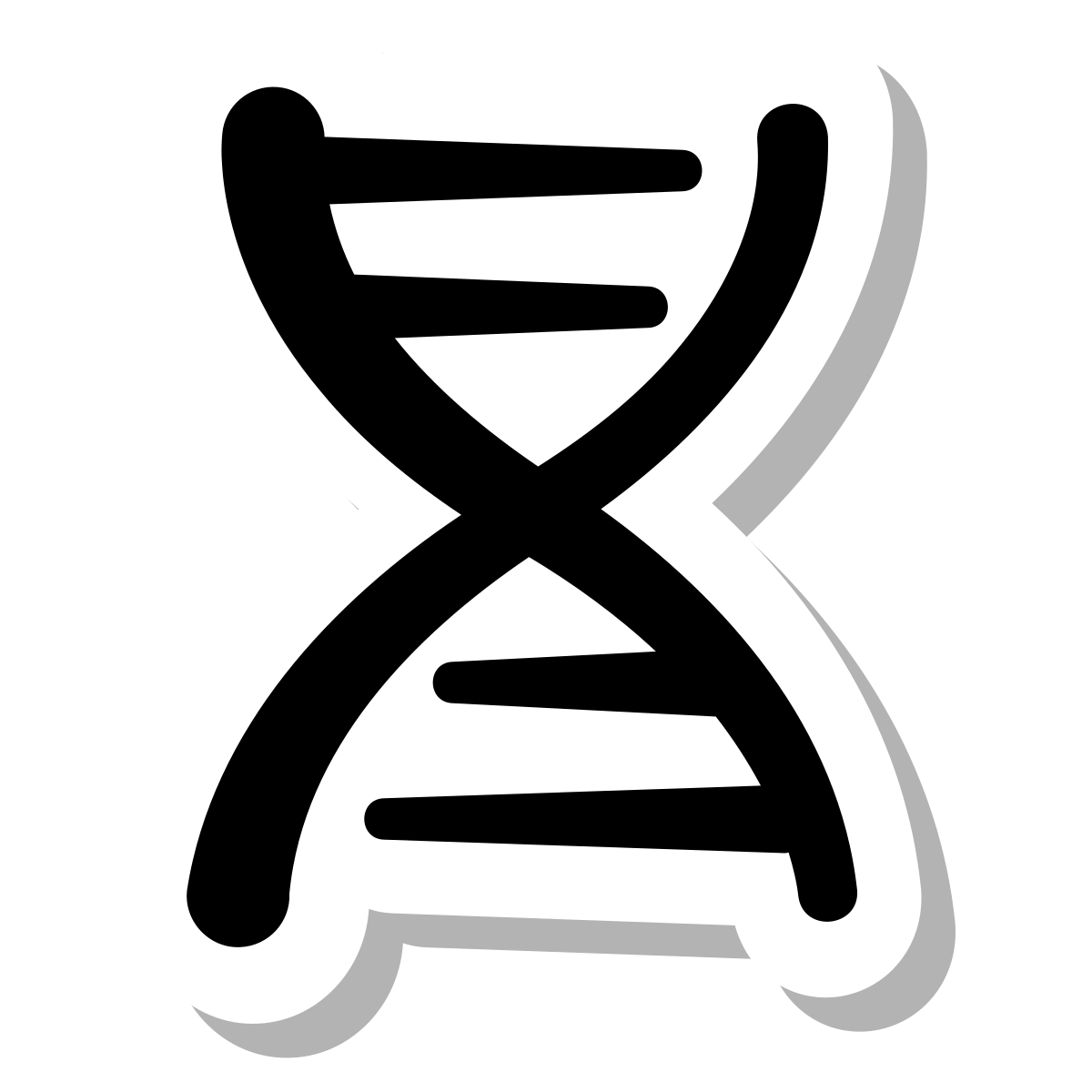 stickers duotone style biotech icon
