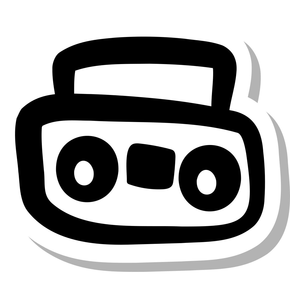 stickers duotone style stereo portatile icon