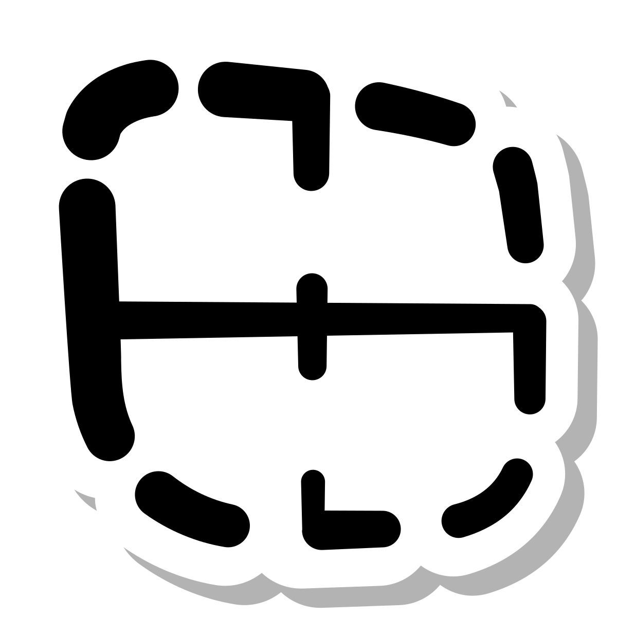 stickers duotone style 边境水平 icon