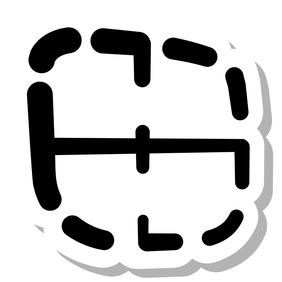 stickers duotone style border horizontal icon