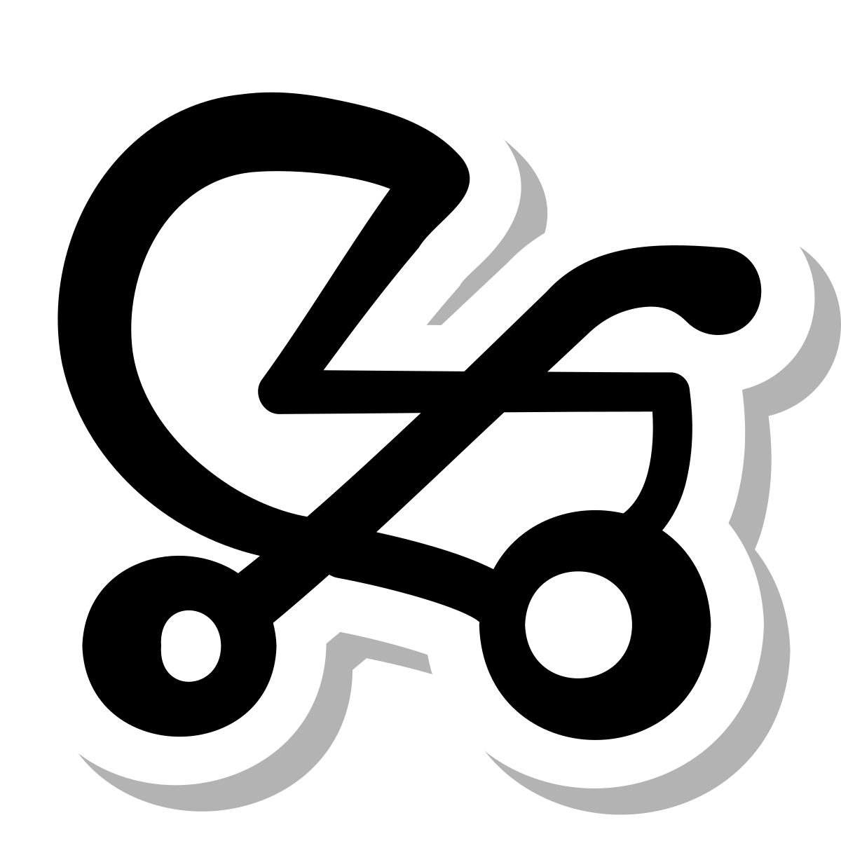 stickers duotone style boy stroller icon