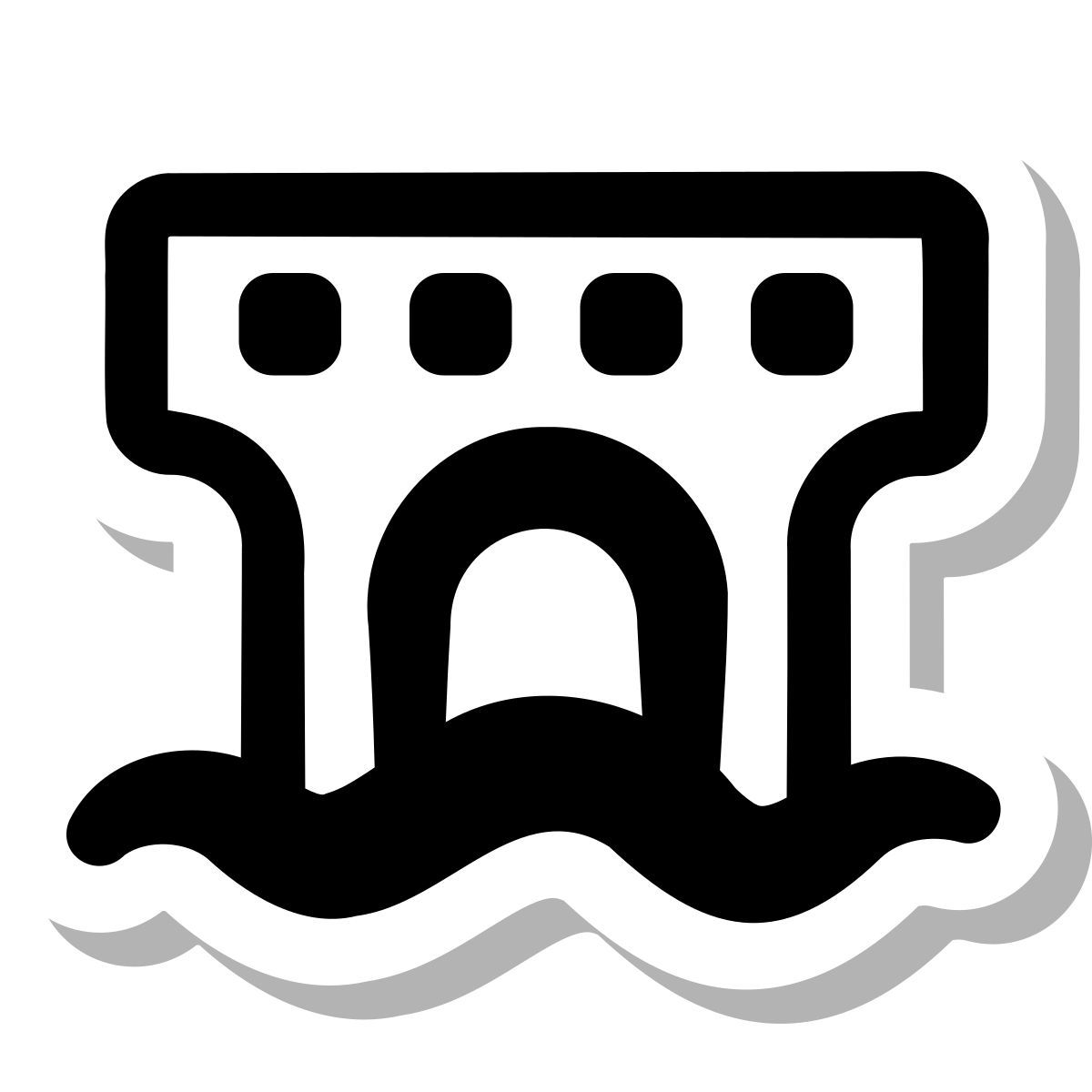 stickers duotone style 다리 icon