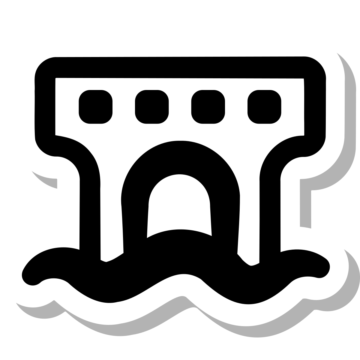 stickers duotone style bridge icon