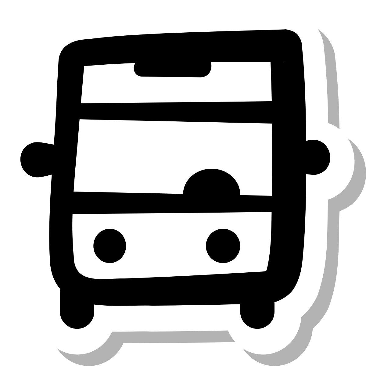 stickers duotone style bus icon