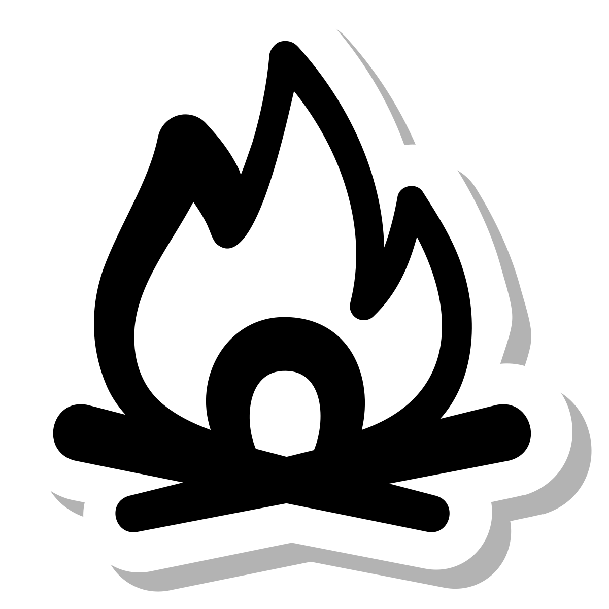 stickers duotone style campfire icon