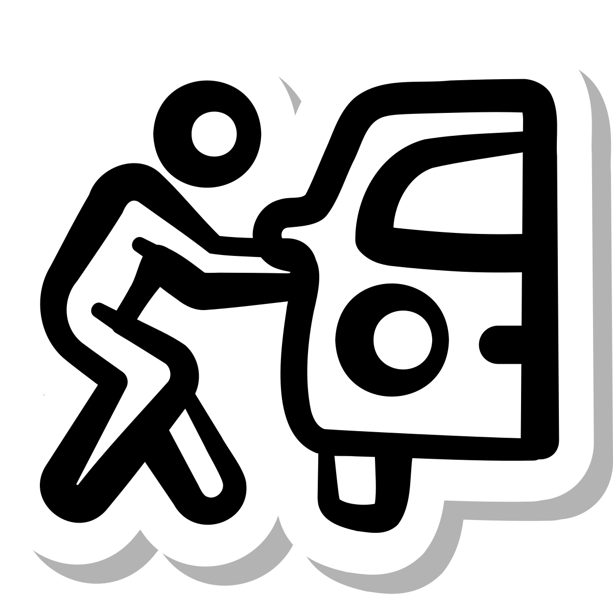 stickers duotone style car theft icon