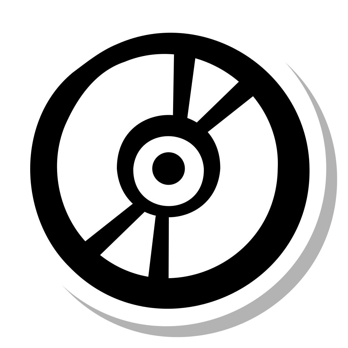 stickers duotone style cd icon