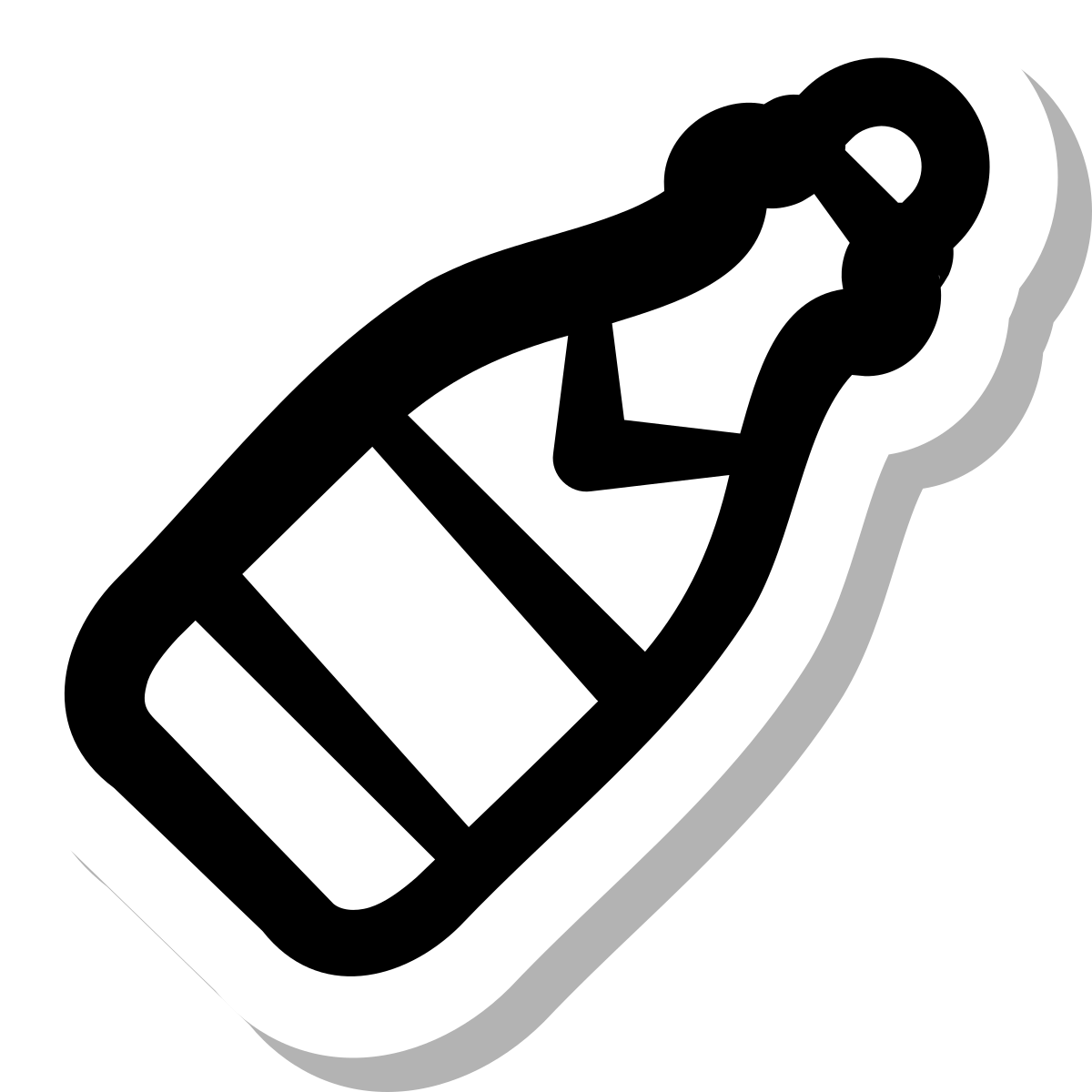 stickers duotone style champagne bottle icon