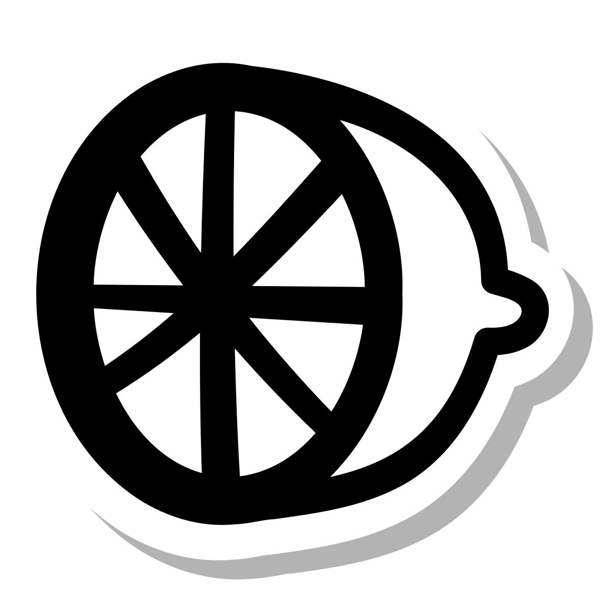 stickers duotone style citrus icon