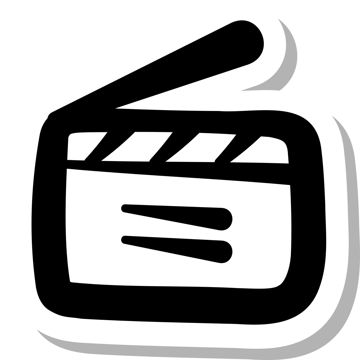 stickers duotone style clapperboard icon