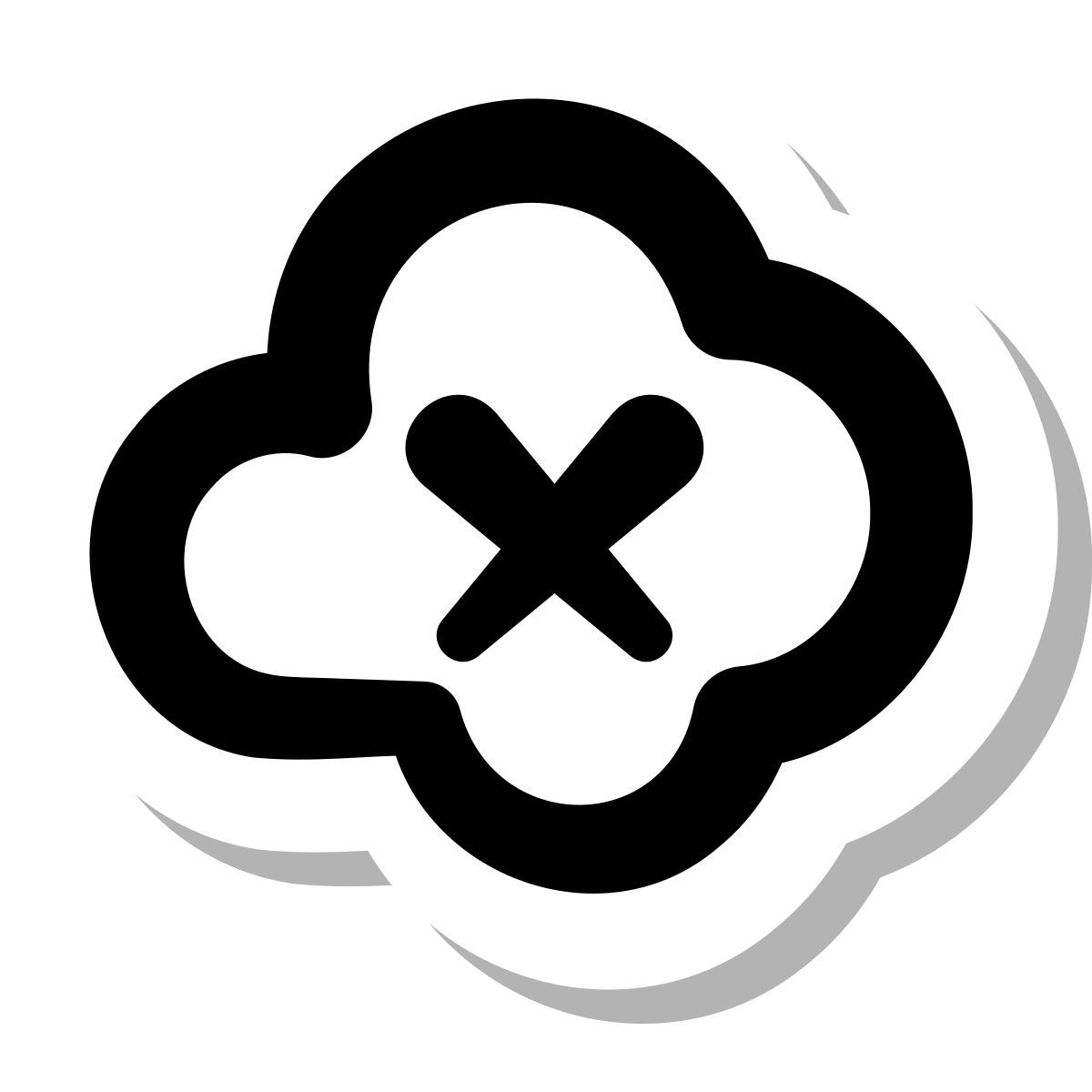 stickers duotone style nube cruz icon