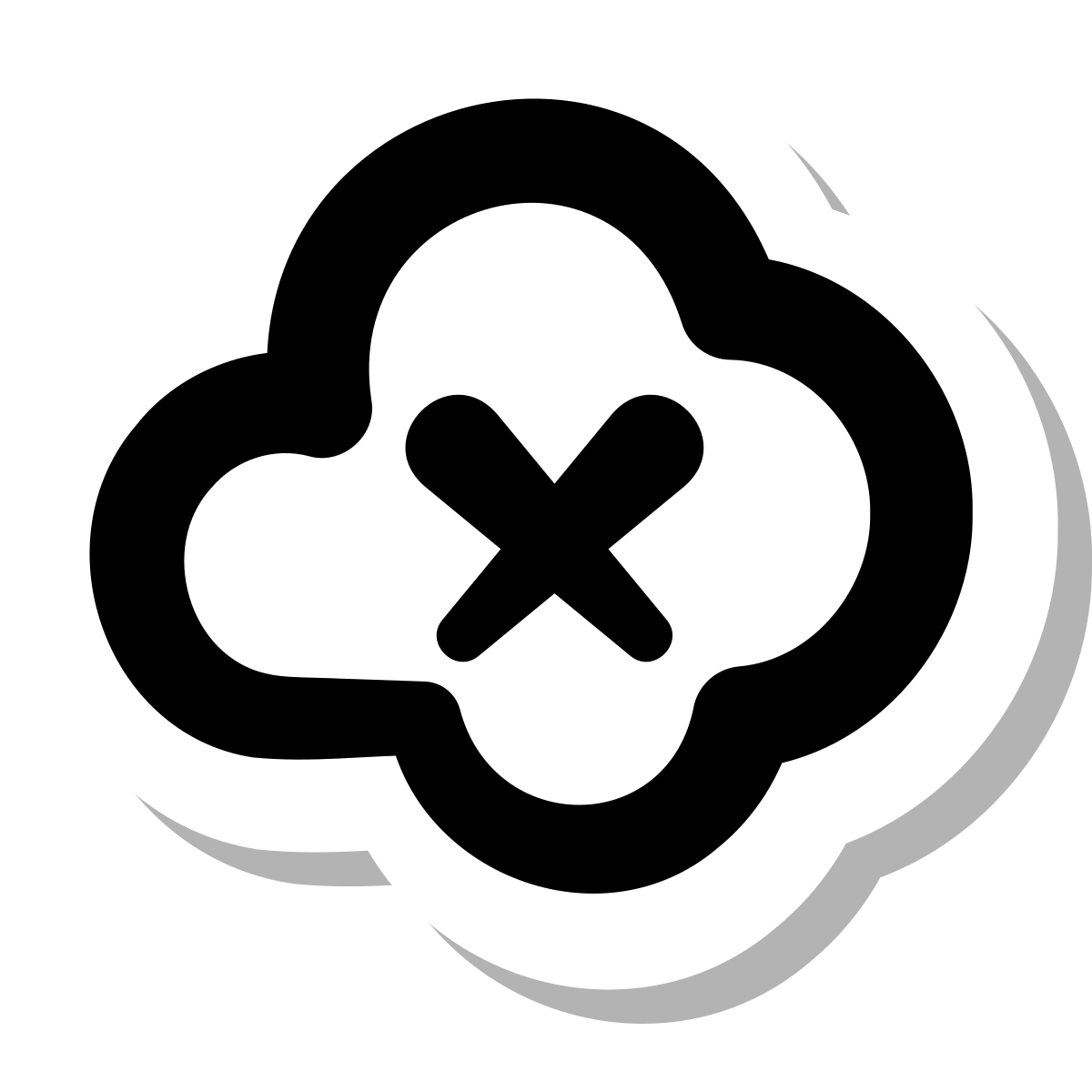 stickers duotone style cloud cross icon