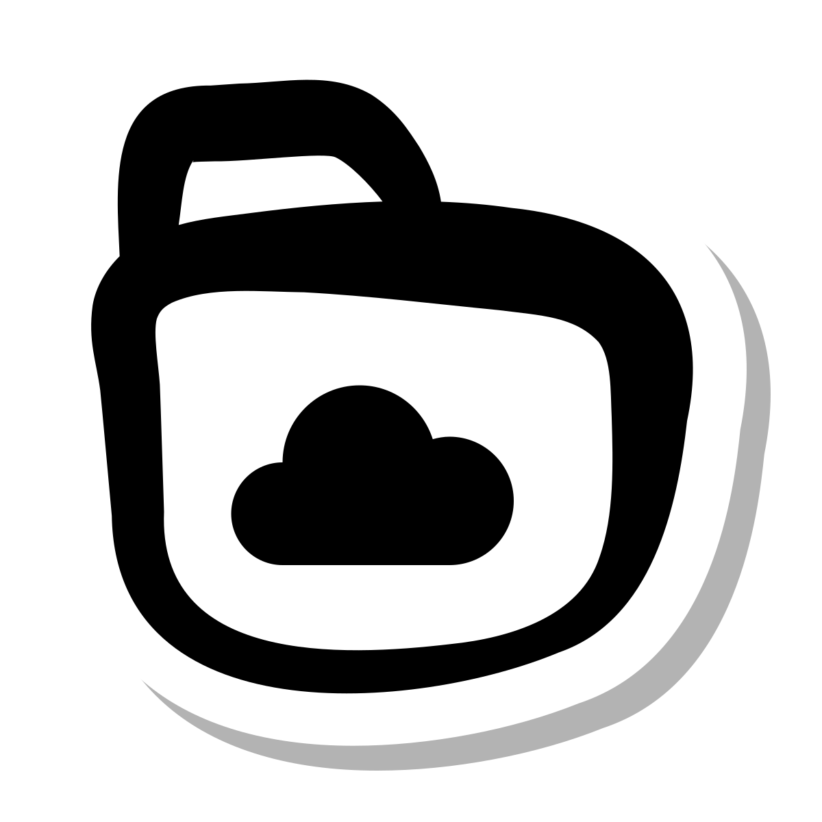 stickers duotone style cloud folder icon