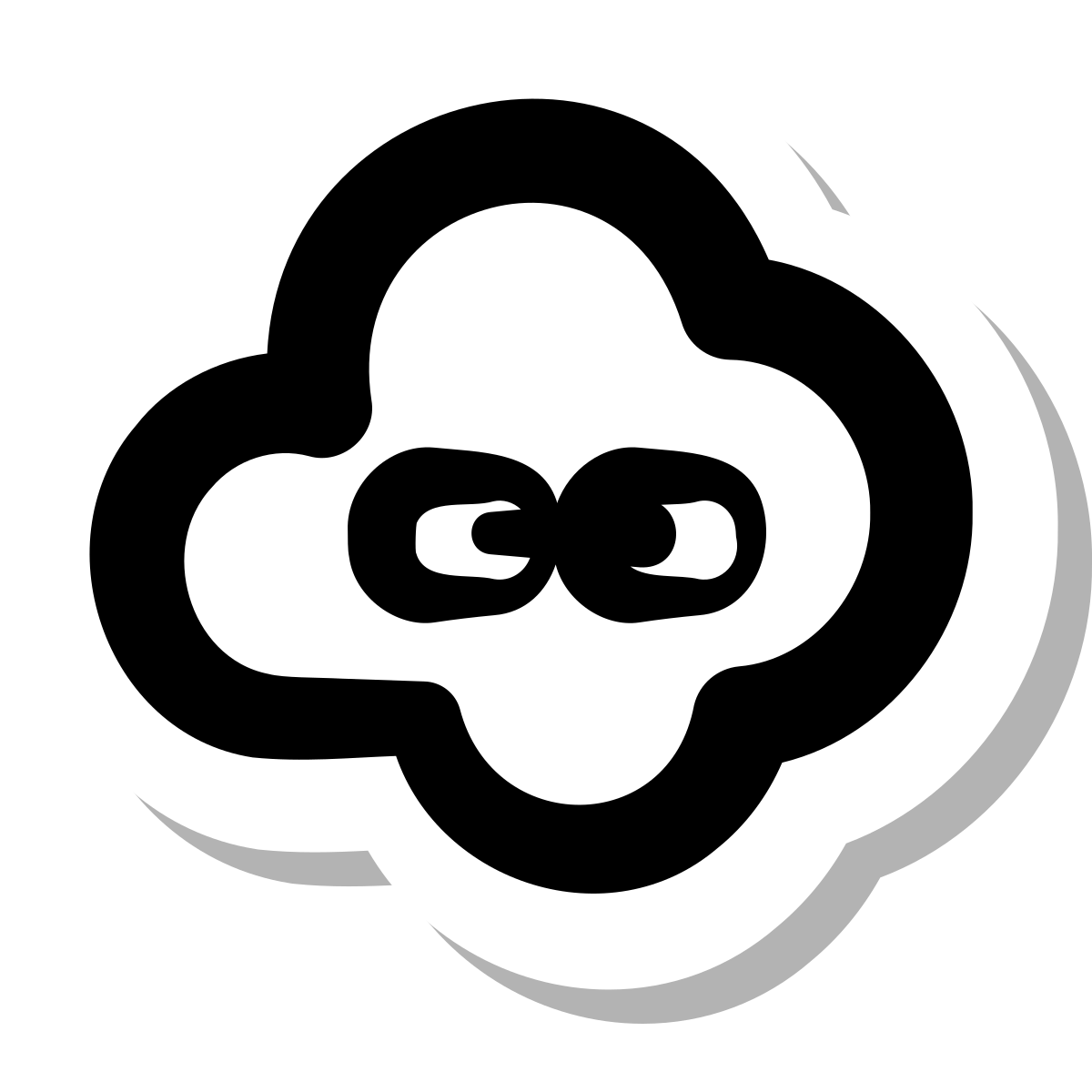stickers duotone style cloud link icon