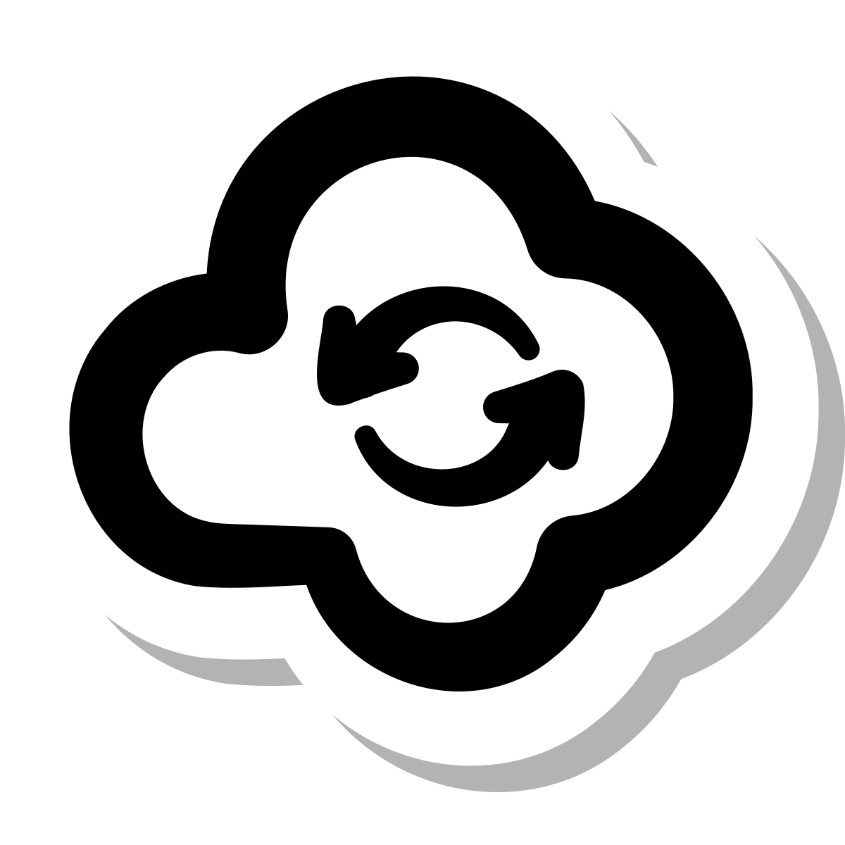 stickers duotone style cloud sync icon