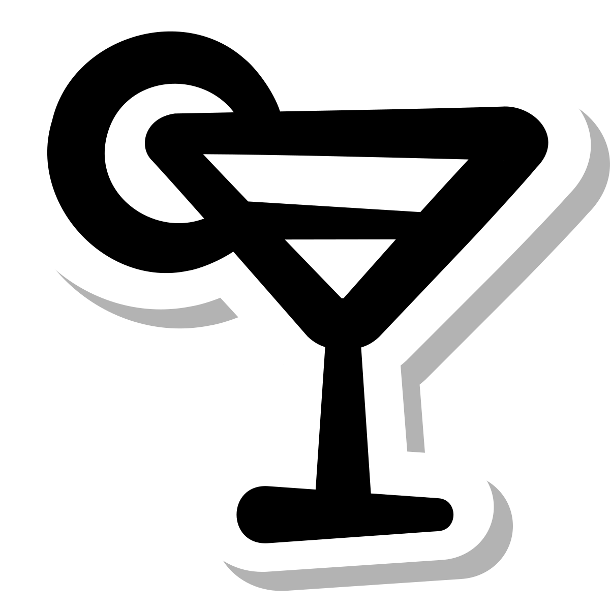 stickers duotone style cocktail icon