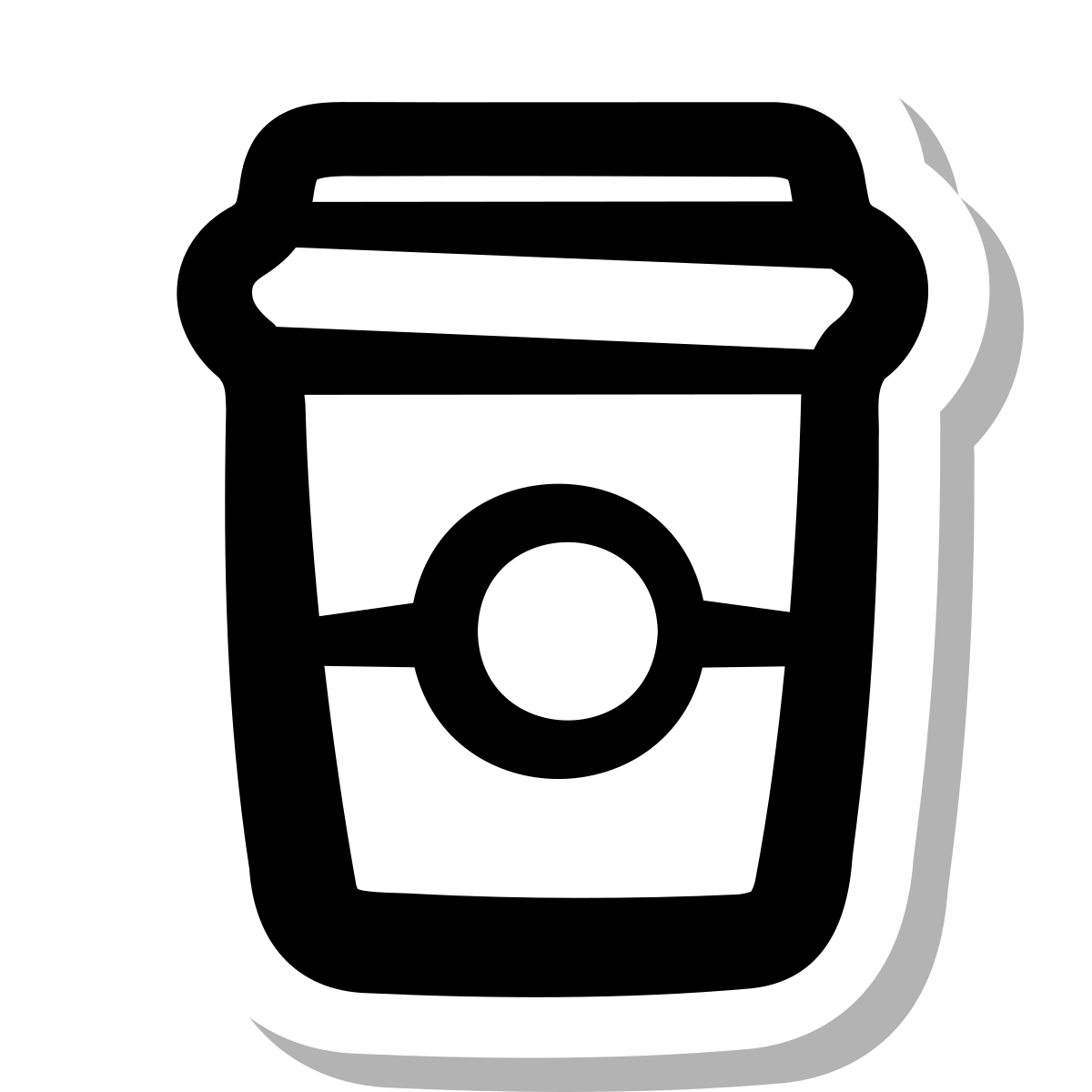 stickers duotone style coffee to go icon